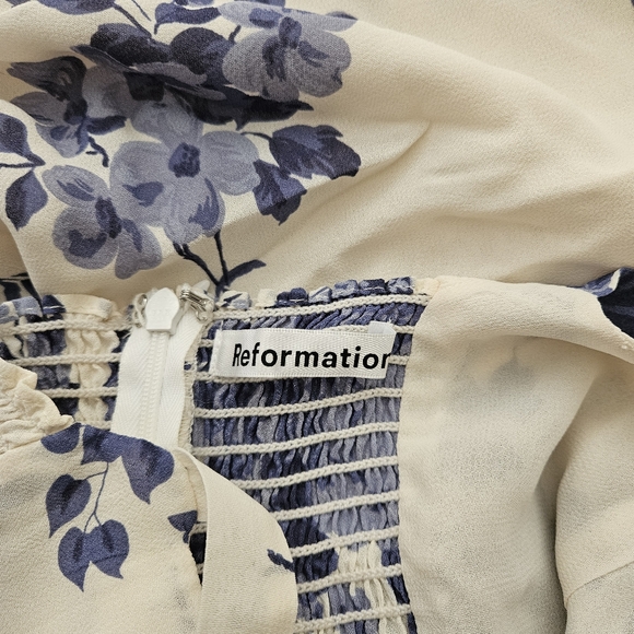 Reformation Annabell Mini Crepe Dress in Jaspar Size 4 - Picture 8 of 10